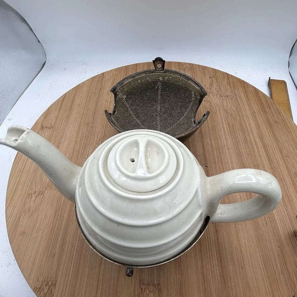 1930s WMF‎ Bauscher Weiden Thermal Ball Teapot Complete With Perfect Lined Shell